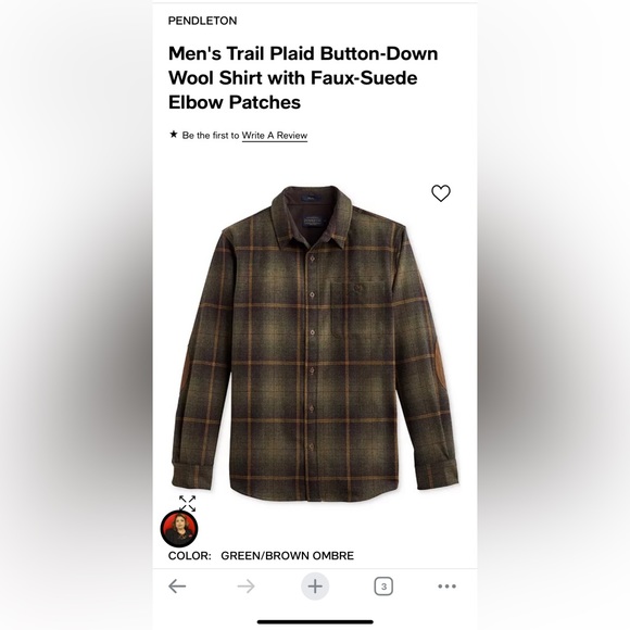PENDLETON MEN'S PLAID ELBOW-PATCH TRAIL SHIRT (BRAND NEW) - Picture 8 of 9